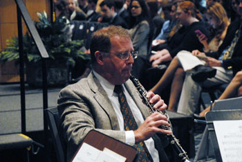 Phi Kappa Phi Initiation Ceremony clarinetist.
