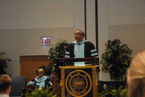 Dr. Edgar Farmer, Emeritus Professor of Education is the guest speaker at the 2013 Phi Kappa Phi Initation Ceremony.