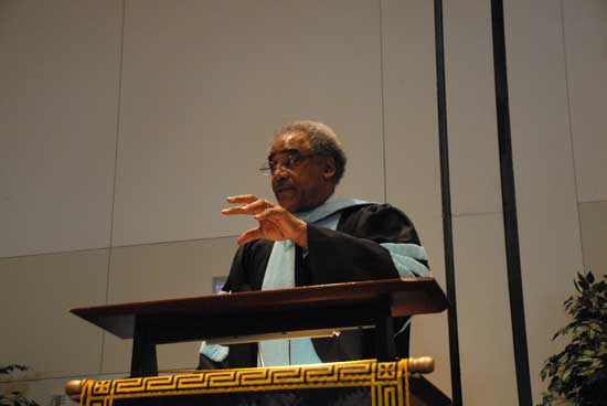 Dr. Edgar Farmer, Emeritus Professor of Education was the guest speaker at the 2013 Phi Kappa Phi Initation Ceremony.